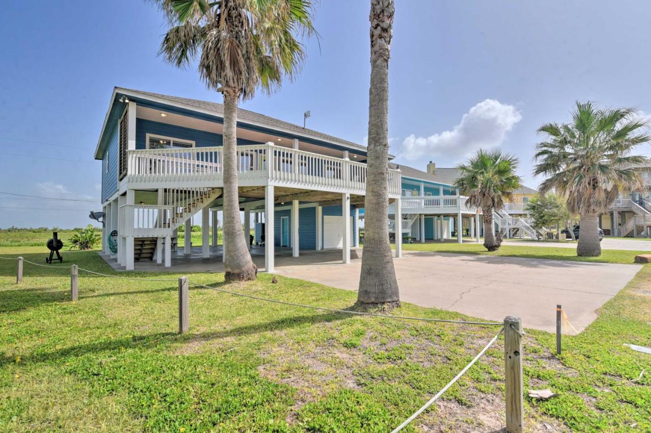 Bright Crystal Beach House, Walk To Coast! Villa Bolivar Peninsula Eksteriør billede